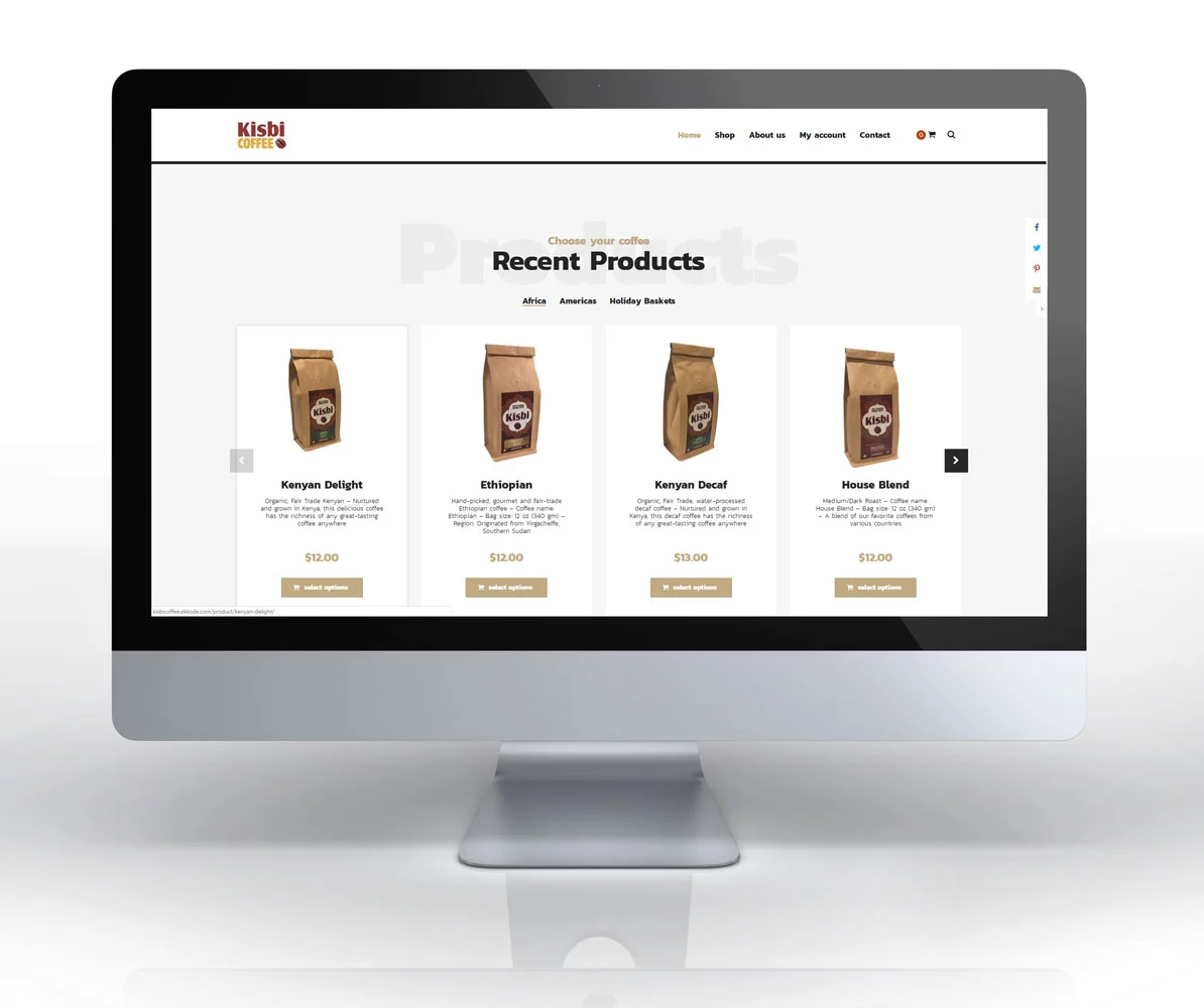 Kisbi Coffee – eCommerce website